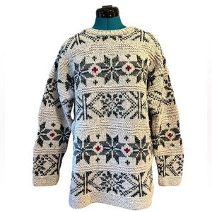 The Limited Cream and Black Patterned Sweater